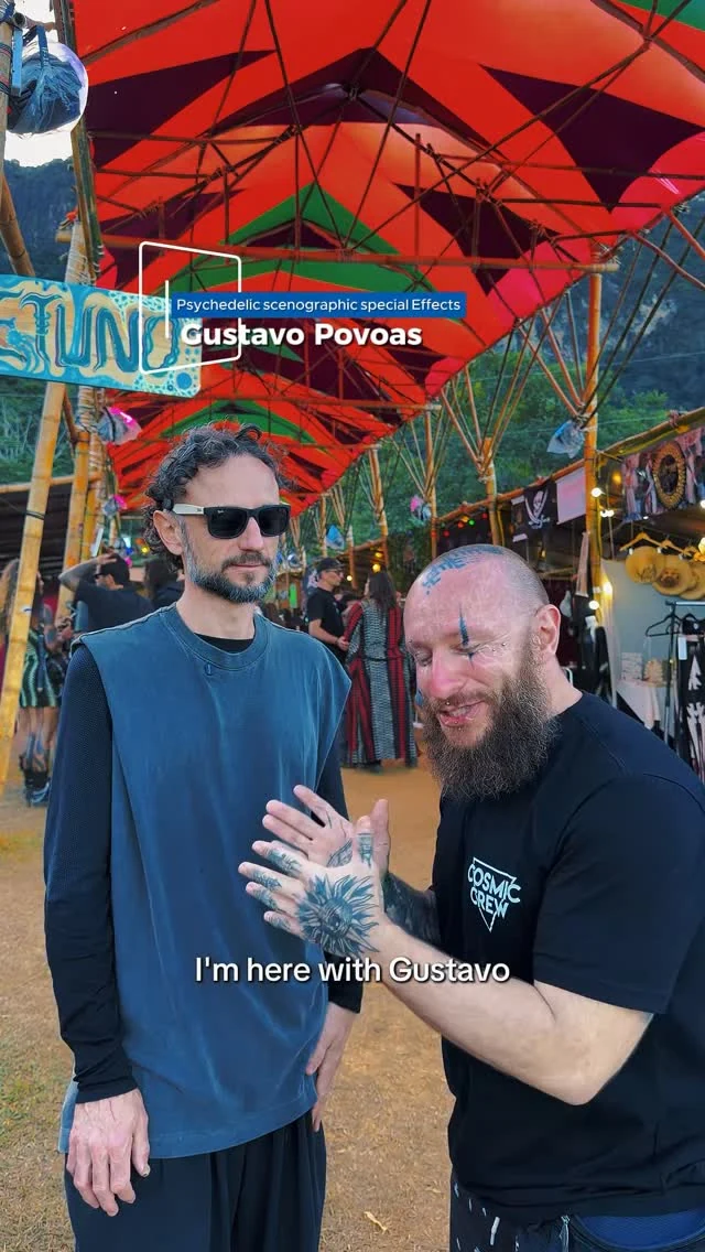 Gustavo Povoas e Adriano em entrevista no Pulsar Festival